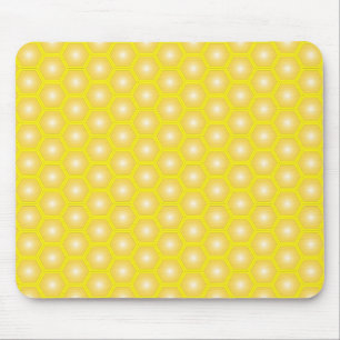 Alfombrilla De Ratón vector amarillo de panal sobre amarillo