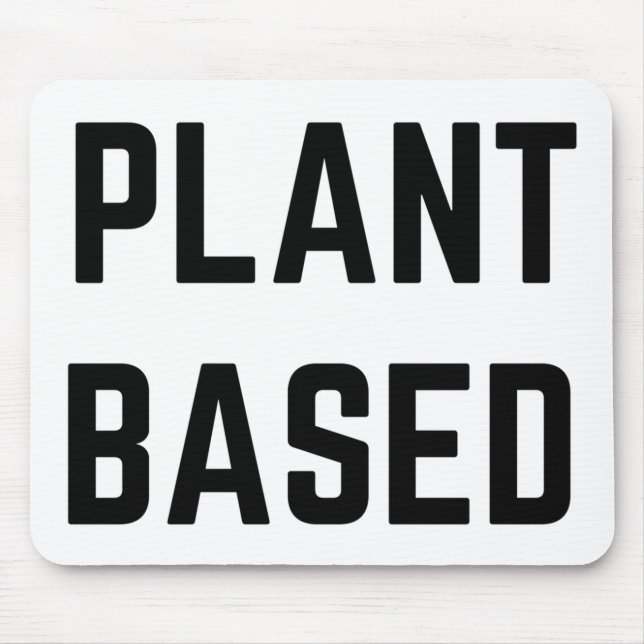 Alfombrilla De Ratón Vegan Basado En Plantas (Frente)