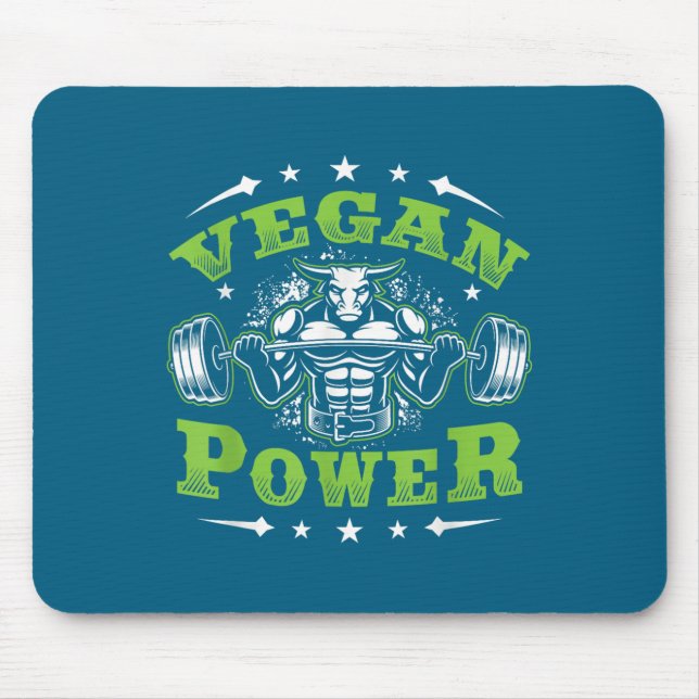 Alfombrilla De Ratón Vegan Fitness Workout I'm Vegan Wer  (Frente)