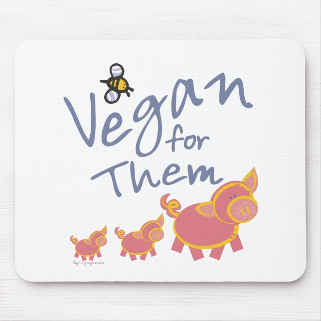 Alfombrilla De Ratón Vegan para animales (Frente)