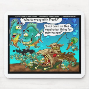 Alfombrilla De Ratón Vegan Pirahanas Graciosos Regalos Personalizados O