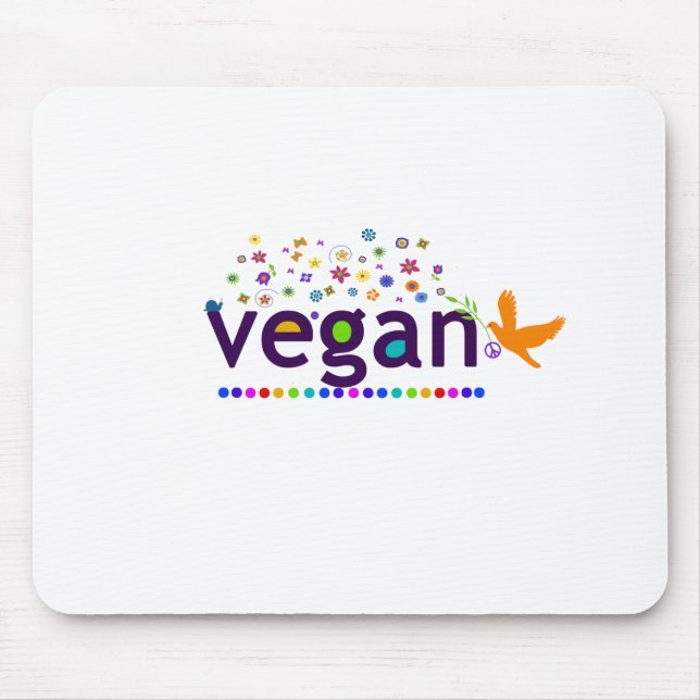 Alfombrilla De Ratón Vegano colorido (Frente)