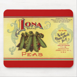 Alfombrilla De Ratón Vegetable Vintage puede etiquetar arte, Iona Brand
