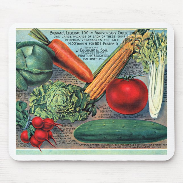 Alfombrilla De Ratón Vegetales de época (Frente)