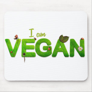 Alfombrilla De Ratón Vegetariano Vegan Love Save Animals Veg Eat Laptop