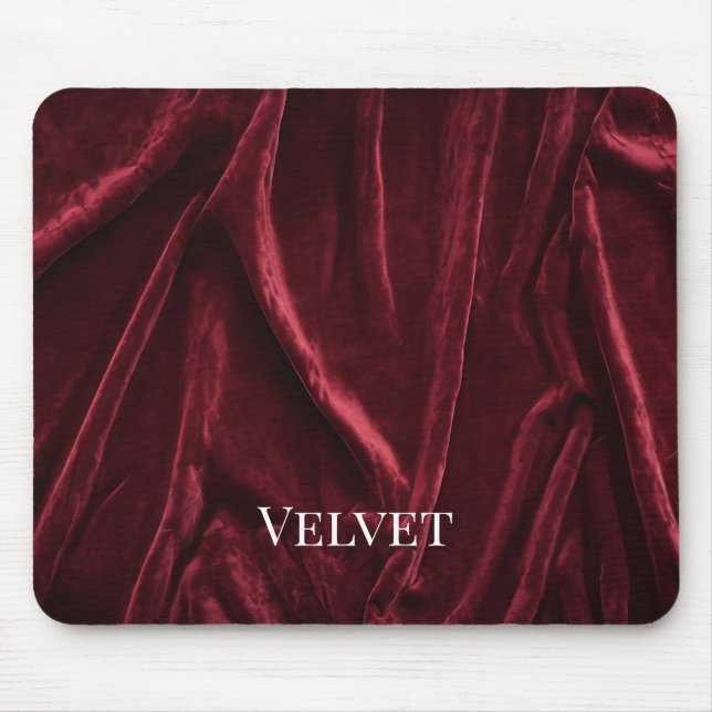 Alfombrilla De Ratón Velvet de Borgoña Drapes Mousepad (Frente)