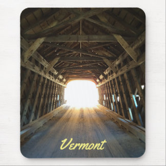 Alfombrilla De Ratón Ven a la luz - Puente cubierto de Vermont