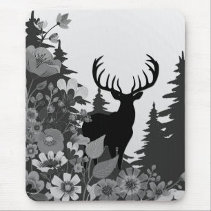 Alfombrilla De Ratón Venado con gran rack fuera del bosque