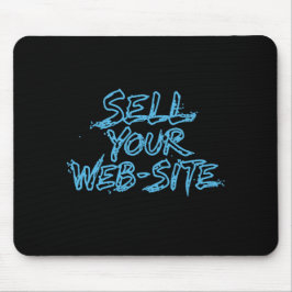 Alfombrilla De Ratón Vende tu sitio web Blue Tech Tipografía