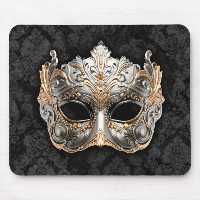 Alfombrilla De Ratón Venetian Ball Mask in Silver (Frente)