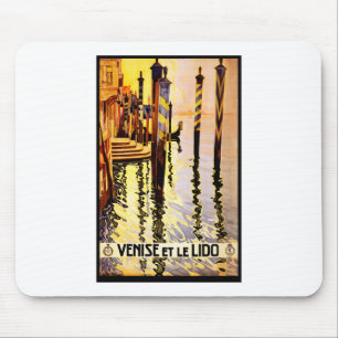 Alfombrilla De Ratón Venice Lido vintage travel poster
