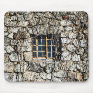 Alfombrilla De Ratón Ventana En Un Muro De Piedra