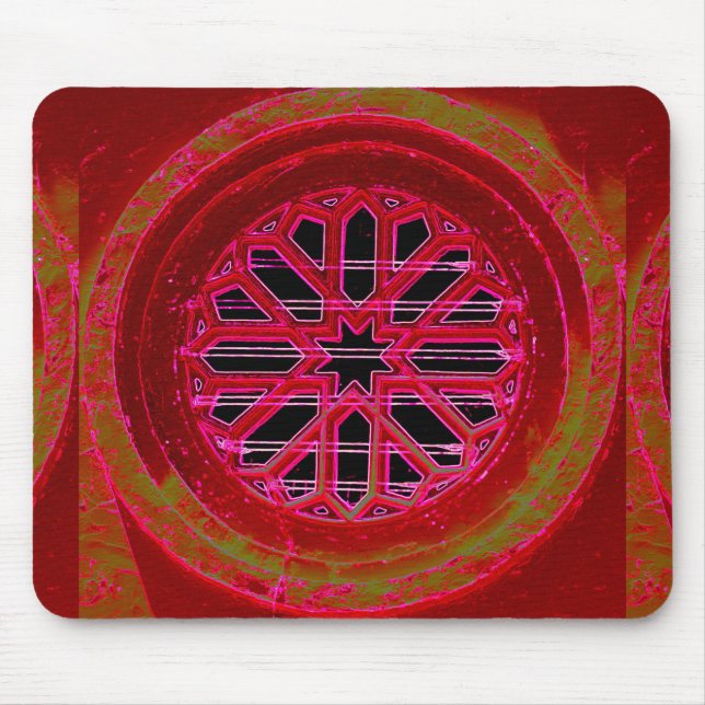 Alfombrilla De Ratón ventana medieval mandala mousepad (Frente)