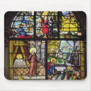 Alfombrilla De Ratón Ventana que representa la reunión del maná