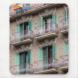Alfombrilla De Ratón Ventanas Art Nouveau - Barcelona, España