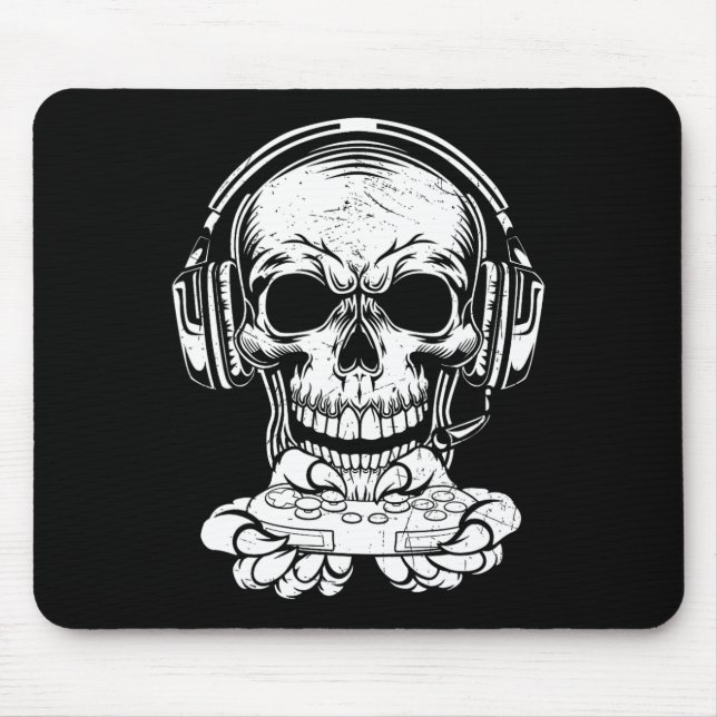 Alfombrilla De Ratón Ventilador de videojuegos Skeleton Gaming Spooky C (Frente)