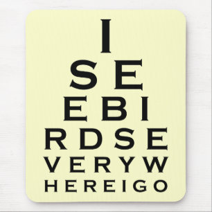 Alfombrilla De Ratón Veo los pájaros Eyechart