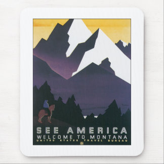 Alfombrilla De Ratón Ver América ~ Bienvenidos a Montana