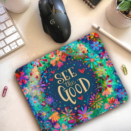 Alfombrilla De Ratón Ver el buen Mousepad de Inespiritualidad Floral Az