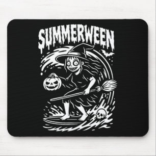 Alfombrilla De Ratón Verano de Halloween de verano de surf de playa bru