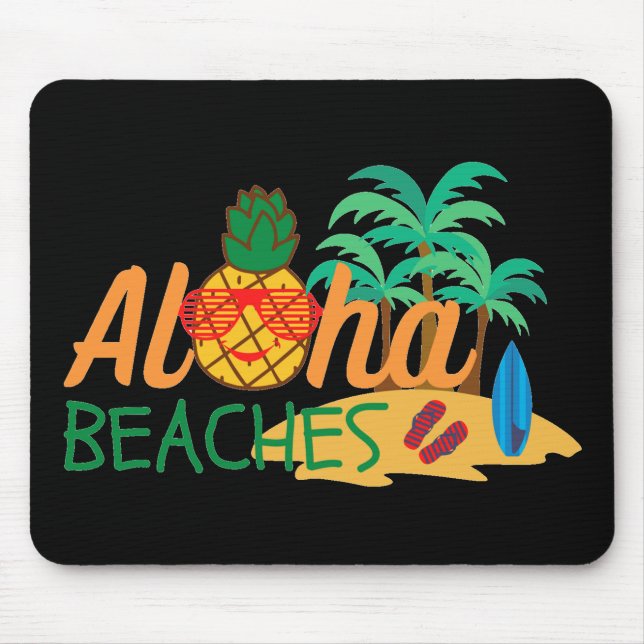Alfombrilla De Ratón Verano de las playas de Aloha (Frente)