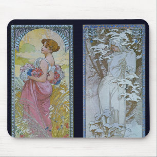 Alfombrilla De Ratón "Verano e invierno " de Alfonso Mucha