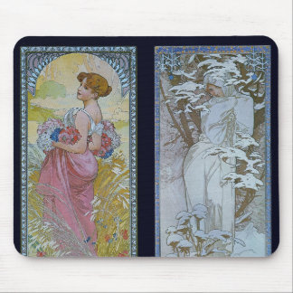 Alfombrilla De Ratón "Verano e invierno " de Alfonso Mucha
