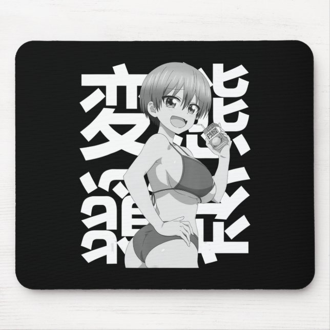 Alfombrilla De Ratón Verano japonés de Kawaii Anime Lewing Waifu (Frente)