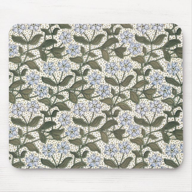 Alfombrilla De Ratón Verano Periwinkle Bonito Flor Elegante Floral (Frente)