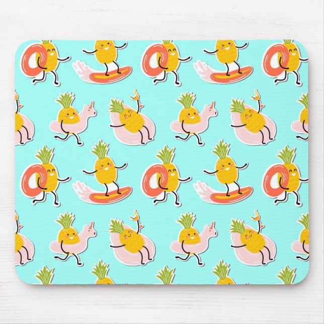 Alfombrilla De Ratón Verano piña Fun Mousepad (Frente)