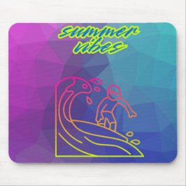 Alfombrilla De Ratón Verano vibes niño surfeando.