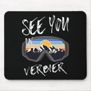 Alfombrilla De Ratón Verbier Suiza Senderismo Esquí Vacacional