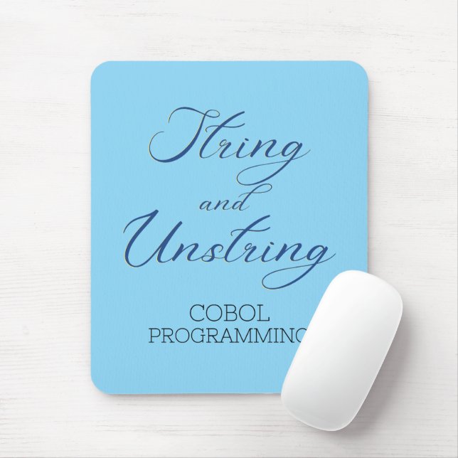 Alfombrilla De Ratón Verbo de programación Cobol String y Unstring (Con ratón)