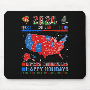 Alfombrilla De Ratón Verdadera Navidad en el mapa electoral de 2024 Tru