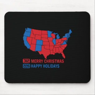 Alfombrilla De Ratón Verdadera Navidad en el mapa electoral de 2024 Tru