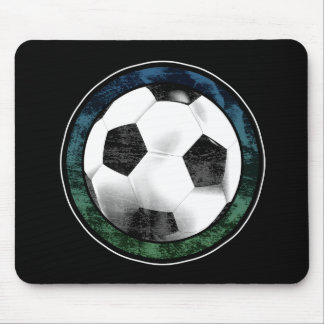 Alfombrilla De Ratón Verde azul Mousepad del emblema del fútbol