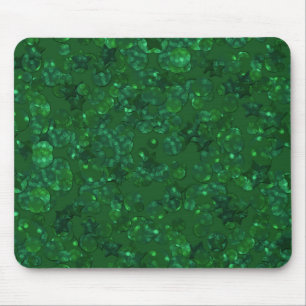 Alfombrilla De Ratón Verde, confetti, purpurina