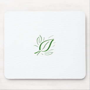 Alfombrilla De Ratón Verde de la hoja de la naturaleza mini -