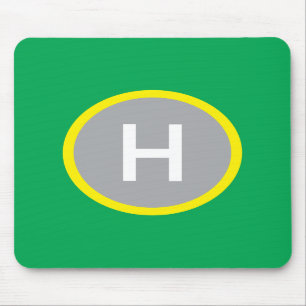 Alfombrilla De Ratón Verde de Mousepad del helipuerto
