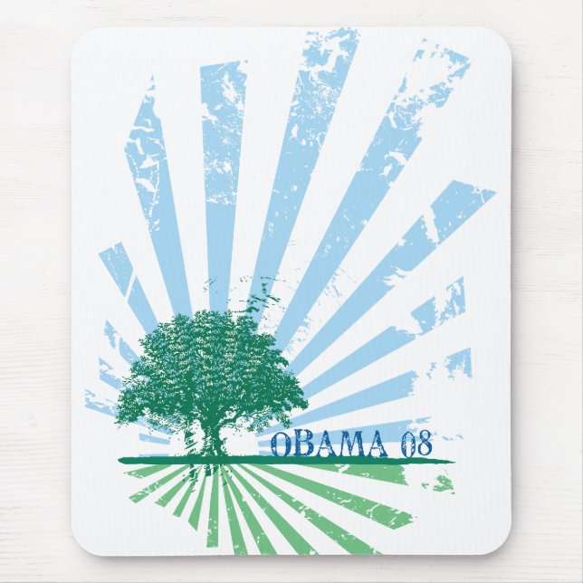 Alfombrilla De Ratón Verde de Obama (Frente)