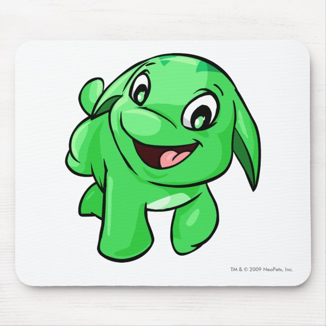 Alfombrilla De Ratón Verde de Poogle (Frente)