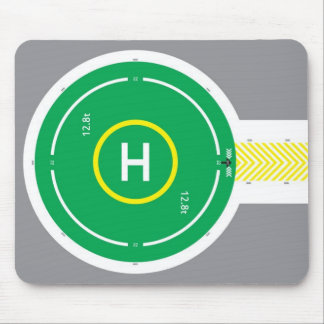 Alfombrilla De Ratón Verde del cojín de ratón del helipuerto