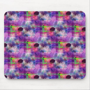 Alfombrilla De Ratón Verde del diseño, acuarela púrpura de la textura