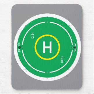 Alfombrilla De Ratón Verde del helipuerto