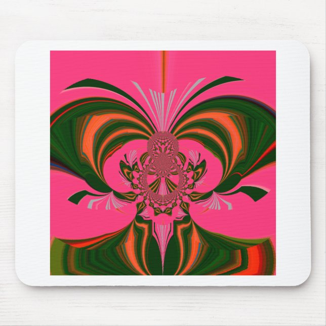 Alfombrilla De Ratón Verde dorado rojo rosado (Frente)
