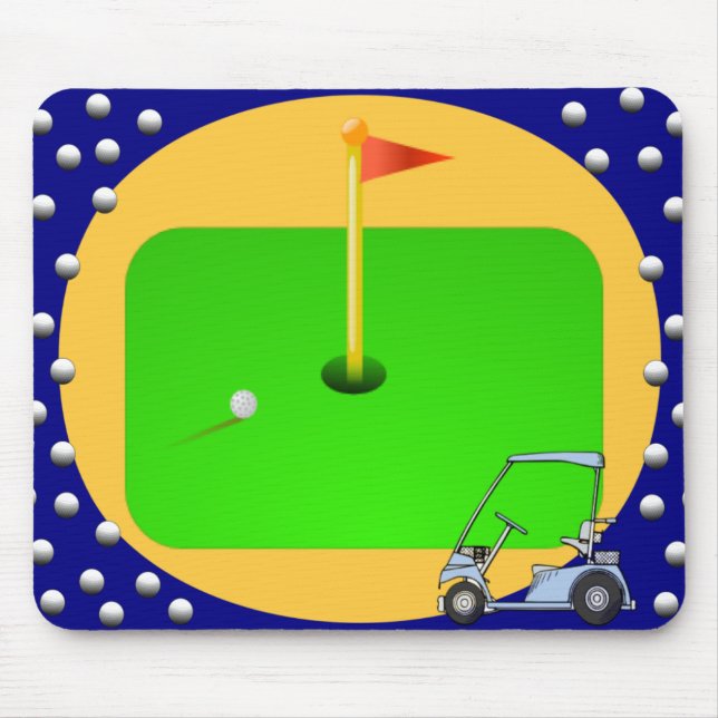Alfombrilla De Ratón Verde Golfing (Frente)