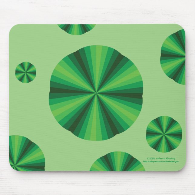 Alfombrilla De Ratón Verde Mousepad de la ilusión óptica (Frente)