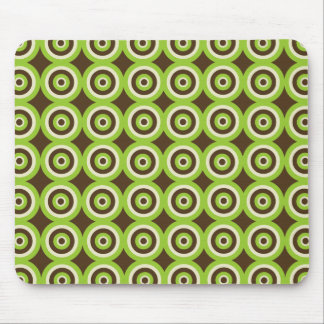 Alfombrilla De Ratón Verde retro moderno y Brown Mousepad de los