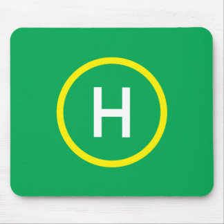 Alfombrilla De Ratón Verde sólido de Mousepad del helipuerto