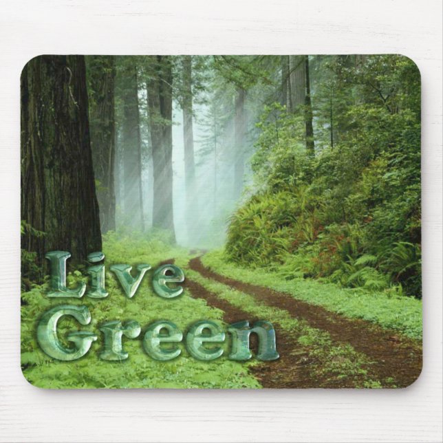 Alfombrilla De Ratón Verde vivo - Bosque (Frente)
